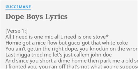 gucci mane dope boys lyrics